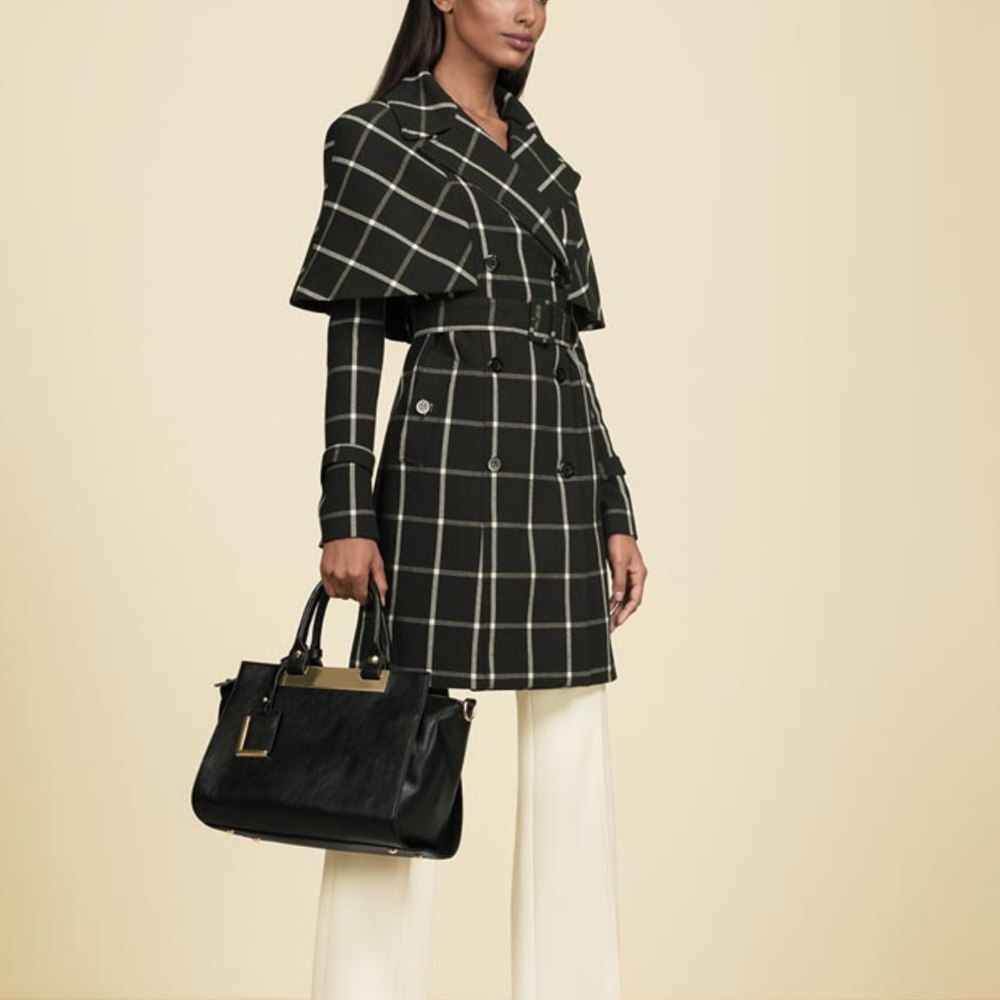Limited Edition Black White Cape Coat